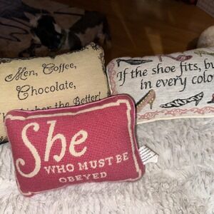 Vintage Tapestry Rectangle Throw Pillow Lot. Obey. Richer‎ Shoes. Super Cute